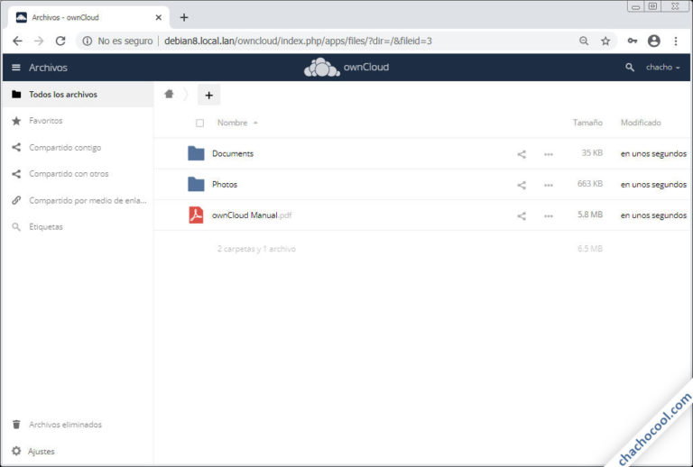 Настройка owncloud на debian