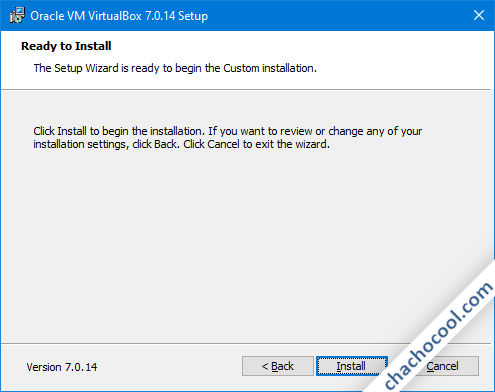VirtualBox listo para instalar