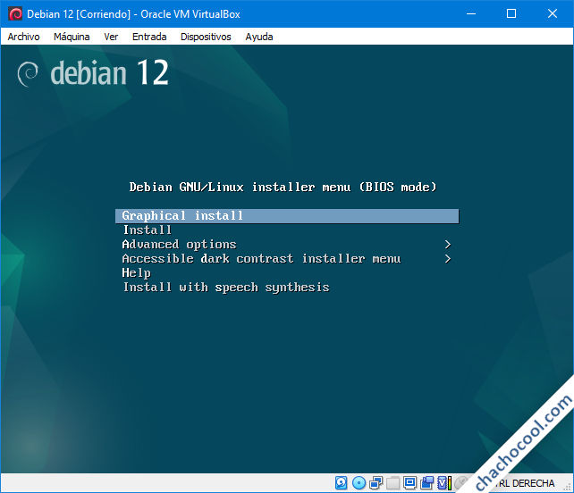 Instalador gráfico de Debian GNU/Linux