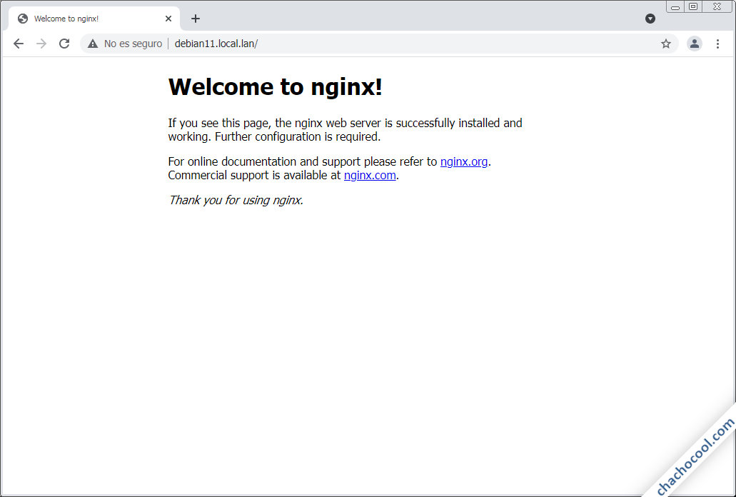 como instalar el servidor web nginx en debian 11 bullseye