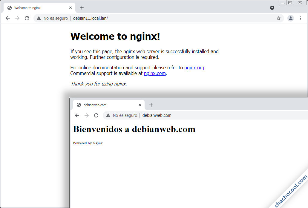 configurar servidores virtuales de nginx en debian 11 bullseye